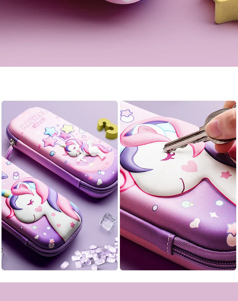 3D EVA unicorn cute pencil case cartoon stationery box girls Color pencil box student pen case school supplies gifts ipad case 3D EVA unicorn cute pencil case cartoon stationery box girls Color pencil box student pen case school supplies gifts ipad case