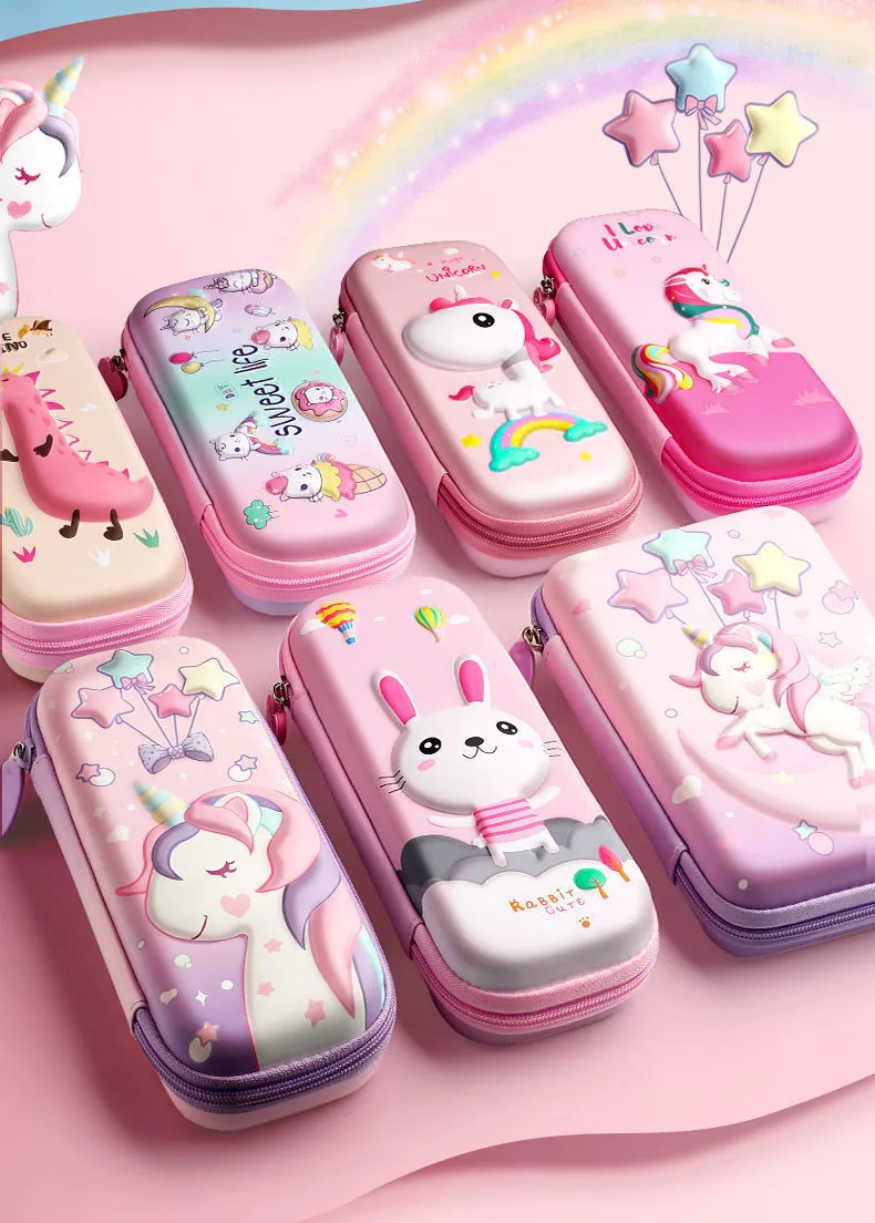 3D EVA unicorn cute pencil case cartoon stationery box girls Color pencil box student pen case school supplies gifts ipad case 3D EVA unicorn cute pencil case cartoon stationery box girls Color pencil box student pen case school supplies gifts ipad case