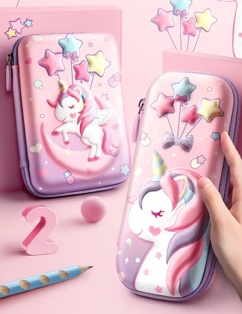 3D EVA unicorn cute pencil case cartoon stationery box girls Color pencil box student pen case school supplies gifts ipad case 3D EVA unicorn cute pencil case cartoon stationery box girls Color pencil box student pen case school supplies gifts ipad case