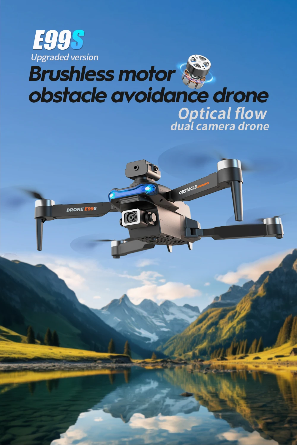 New E99S Drone 5G WiFi FPV Brushless Motor GPS Return 8K HD Dual Camera 360° Laser Obstacle Avoidance RC Quadcopter Drone Toys New E99S Drone 5G WiFi FPV Brushless Motor GPS Return 8K HD Dual Camera 360° Laser Obstacle Avoidance RC Quadcopter Drone Toys