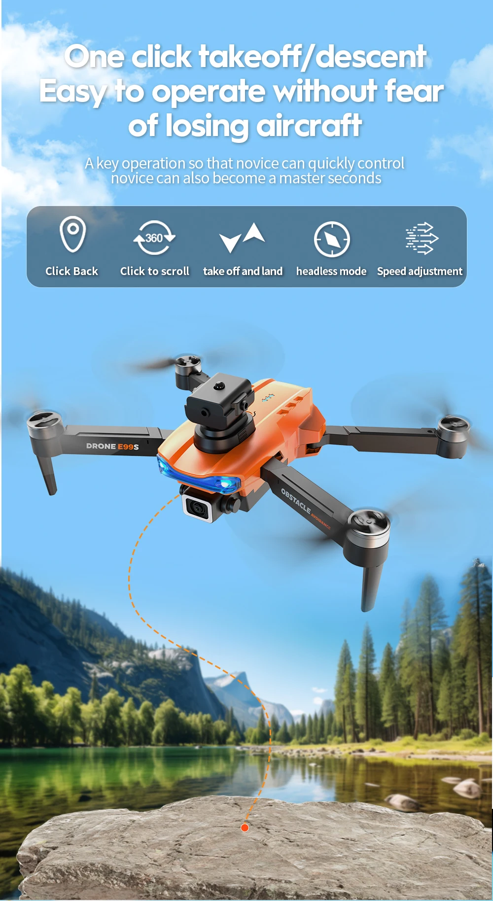 New E99S Drone 5G WiFi FPV Brushless Motor GPS Return 8K HD Dual Camera 360° Laser Obstacle Avoidance RC Quadcopter Drone Toys New E99S Drone 5G WiFi FPV Brushless Motor GPS Return 8K HD Dual Camera 360° Laser Obstacle Avoidance RC Quadcopter Drone Toys