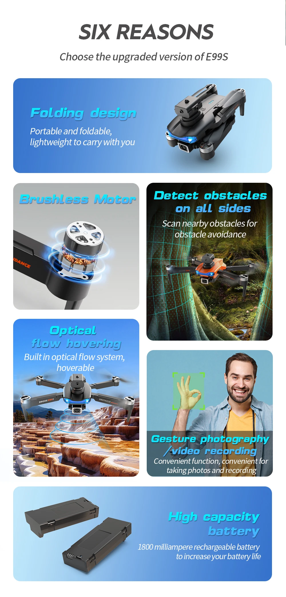 New E99S Drone 5G WiFi FPV Brushless Motor GPS Return 8K HD Dual Camera 360° Laser Obstacle Avoidance RC Quadcopter Drone Toys New E99S Drone 5G WiFi FPV Brushless Motor GPS Return 8K HD Dual Camera 360° Laser Obstacle Avoidance RC Quadcopter Drone Toys